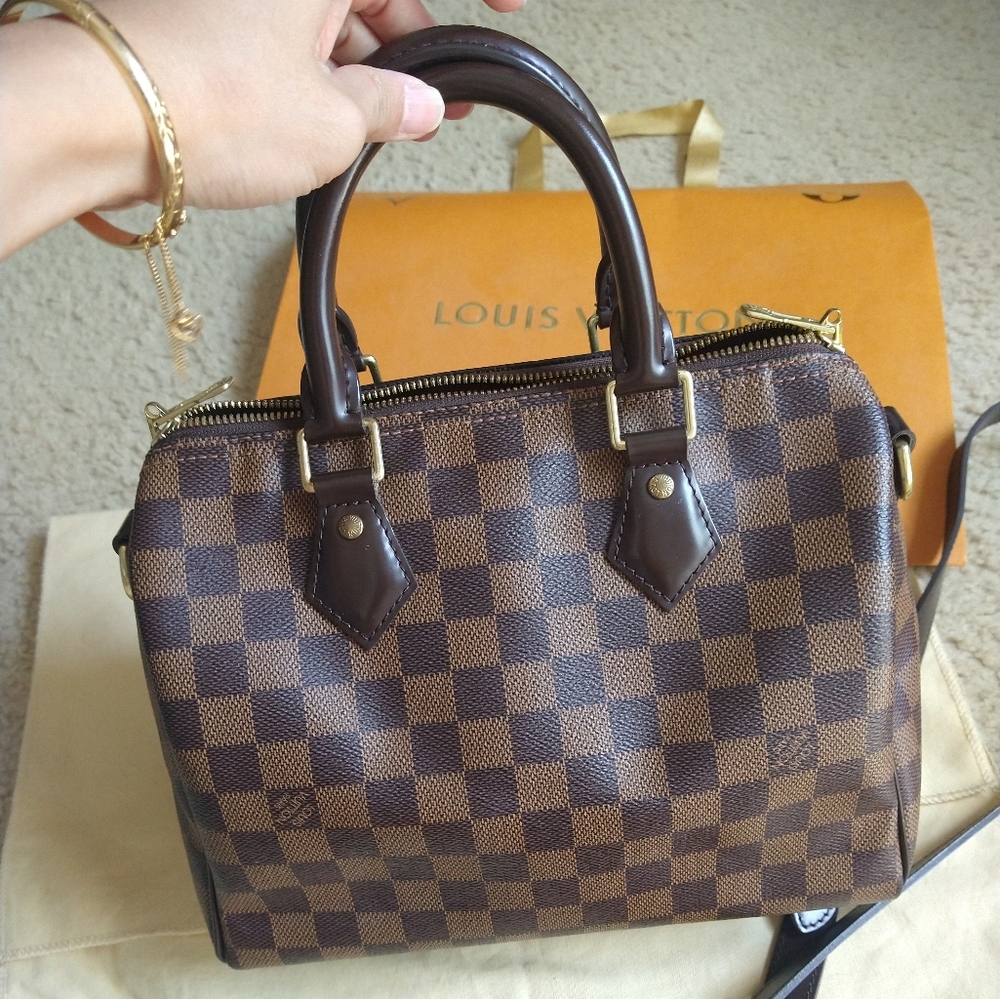 Louis Vuitton speedy 25 damier ebene bandouliere